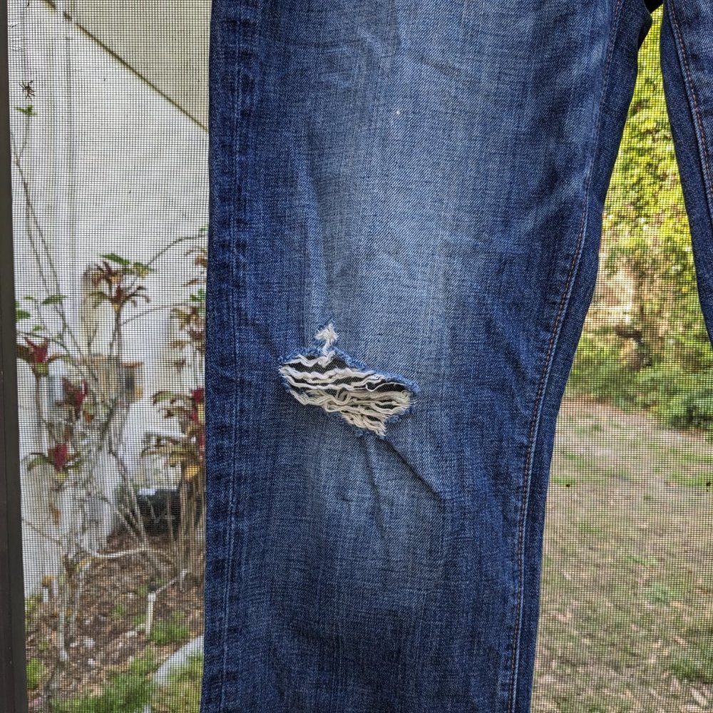 Abercrombie & Fitch Mens Jeans Boot Distressed 34 x34 - Picture 3 of 8